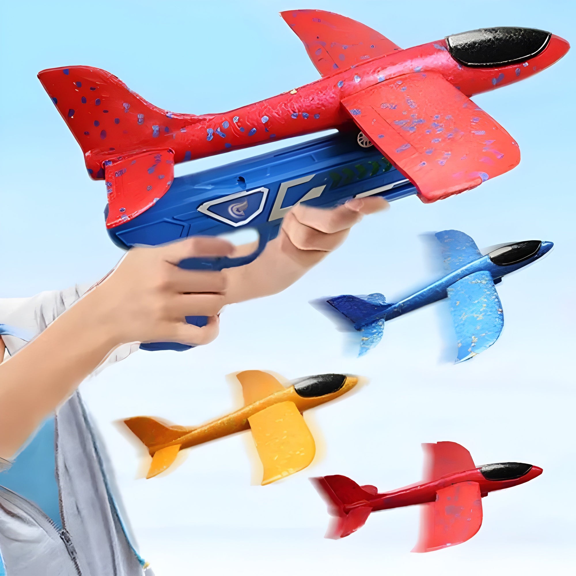 Airplane Launcher Gun Toy Set – Outdoor Flying Toy for Kids