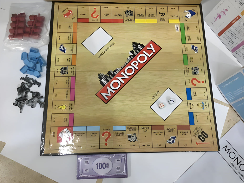 Original Monopoly Board Game Set – 16x16 Inches Premium Laminated Edition