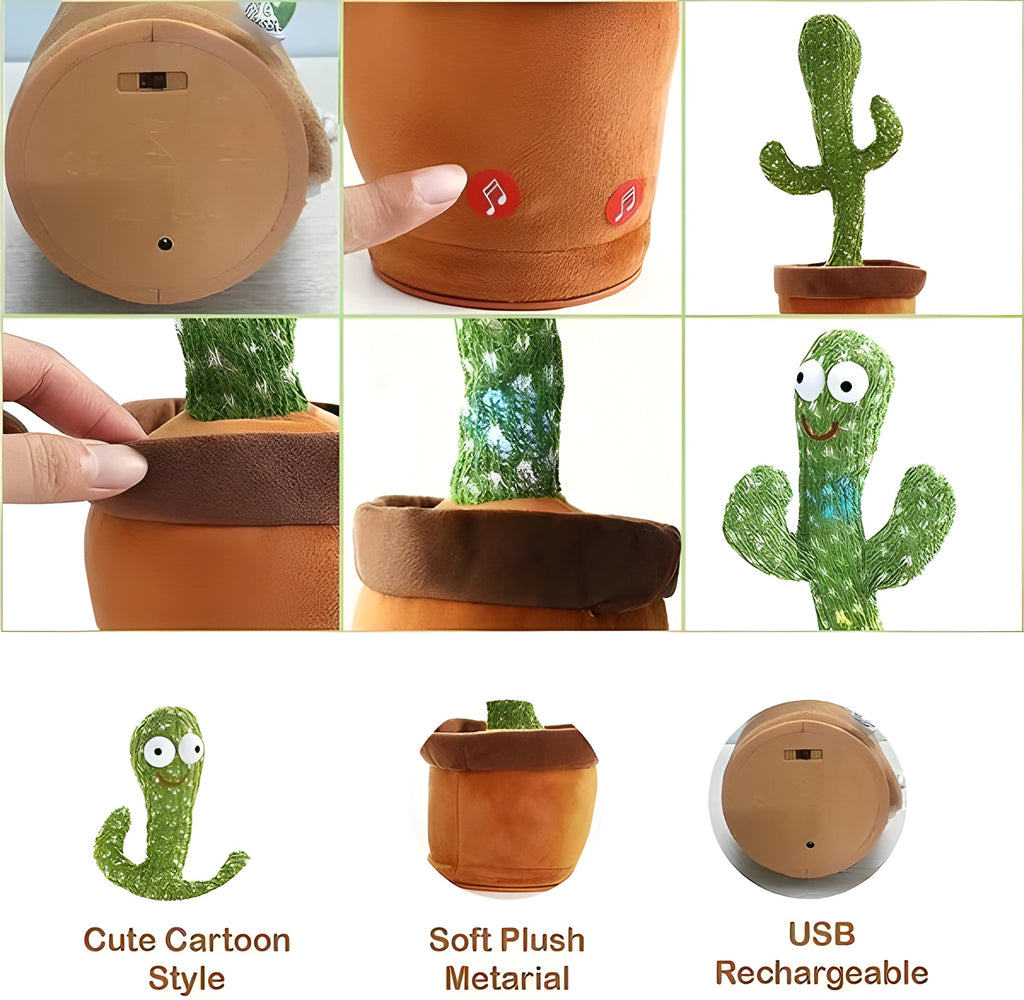 Dancing Cactus Talking Plush Toy – Fun Musical Toy for Kids