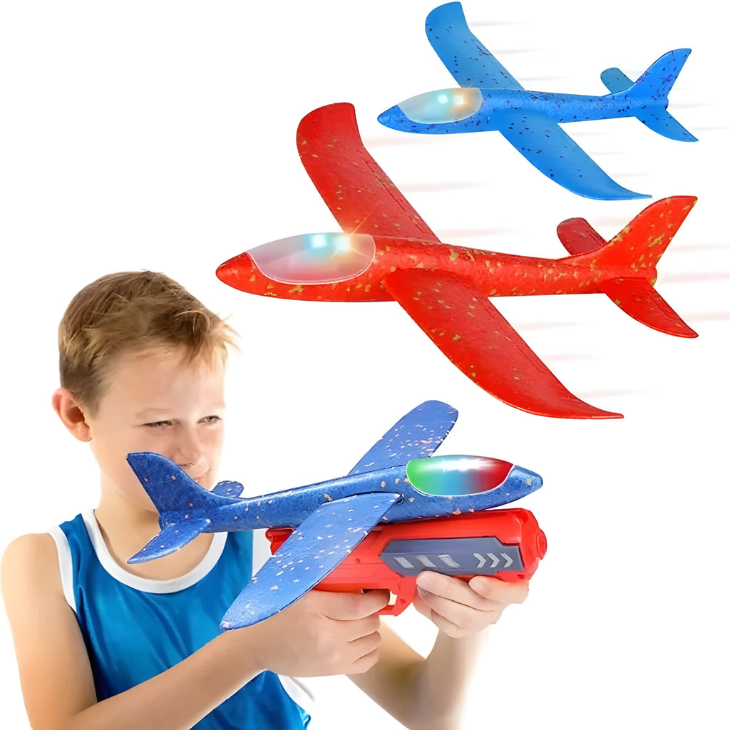 Airplane Launcher Gun Toy Set – Outdoor Flying Toy for Kids