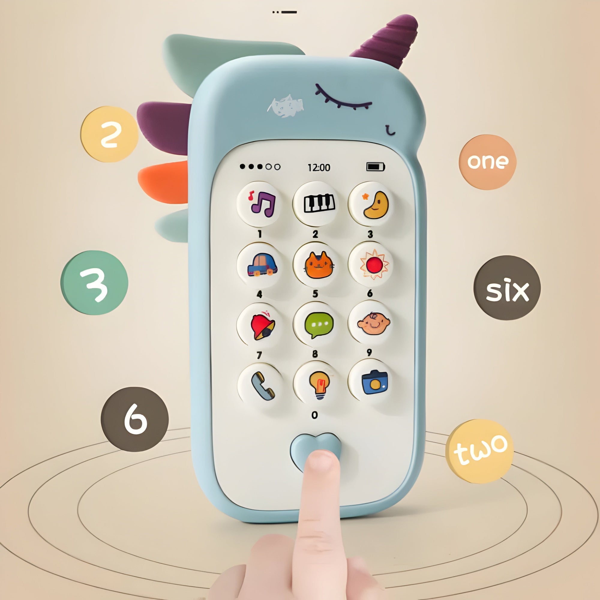 Baby Phone Toy – Musical Sound Telephone with Teether & Lights