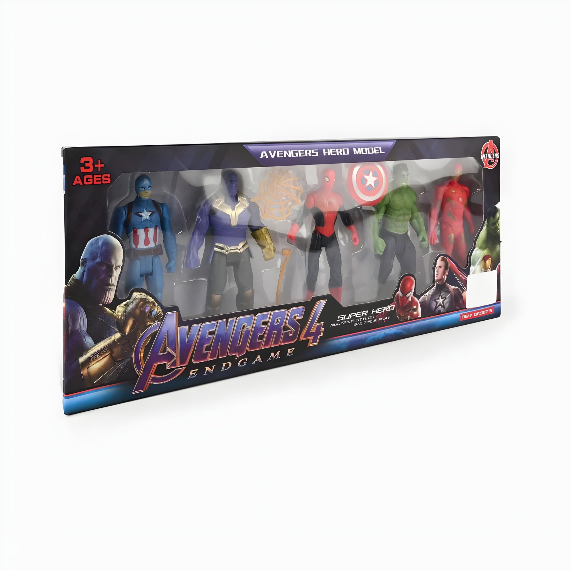 Marvel Character Action Hero Figures Set with Lights – 5 Pack (6-Inch Figures)