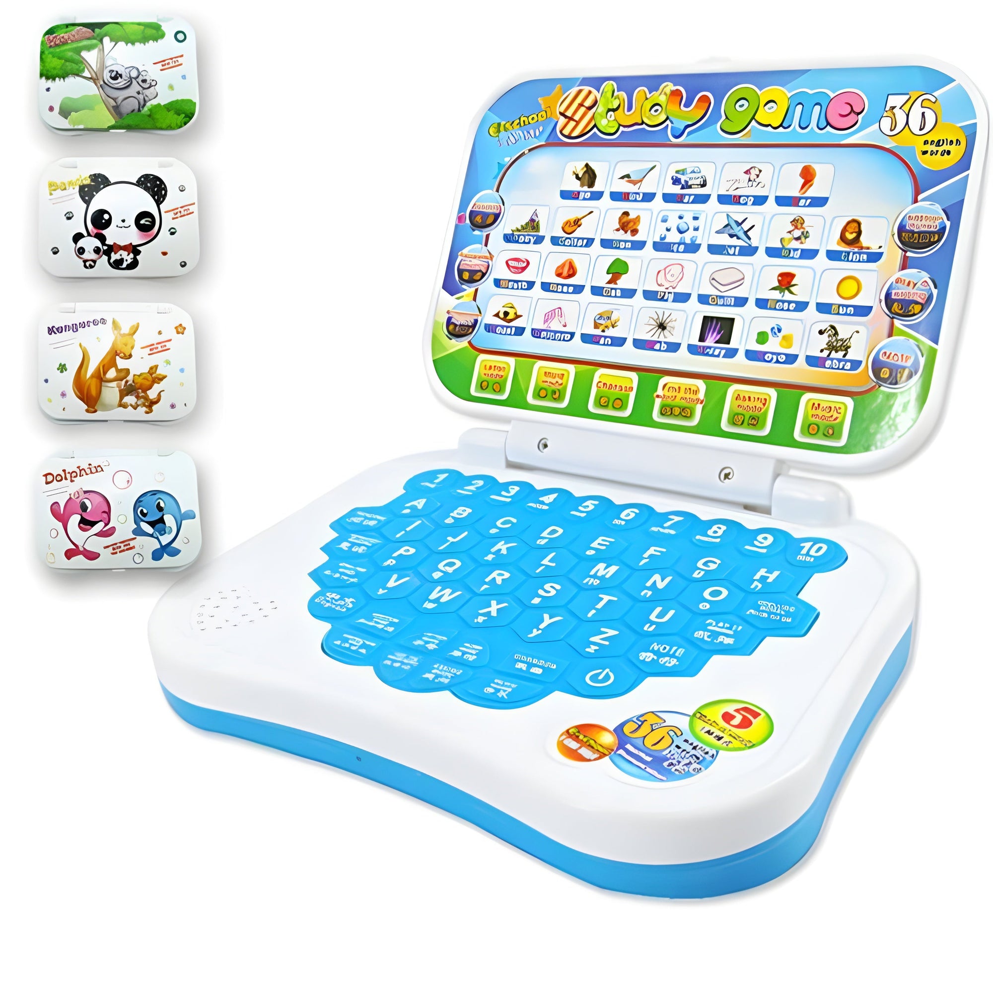 Kids Educational Laptop Toy – English Learning Machine with Songs, Quiz & Fun Modes