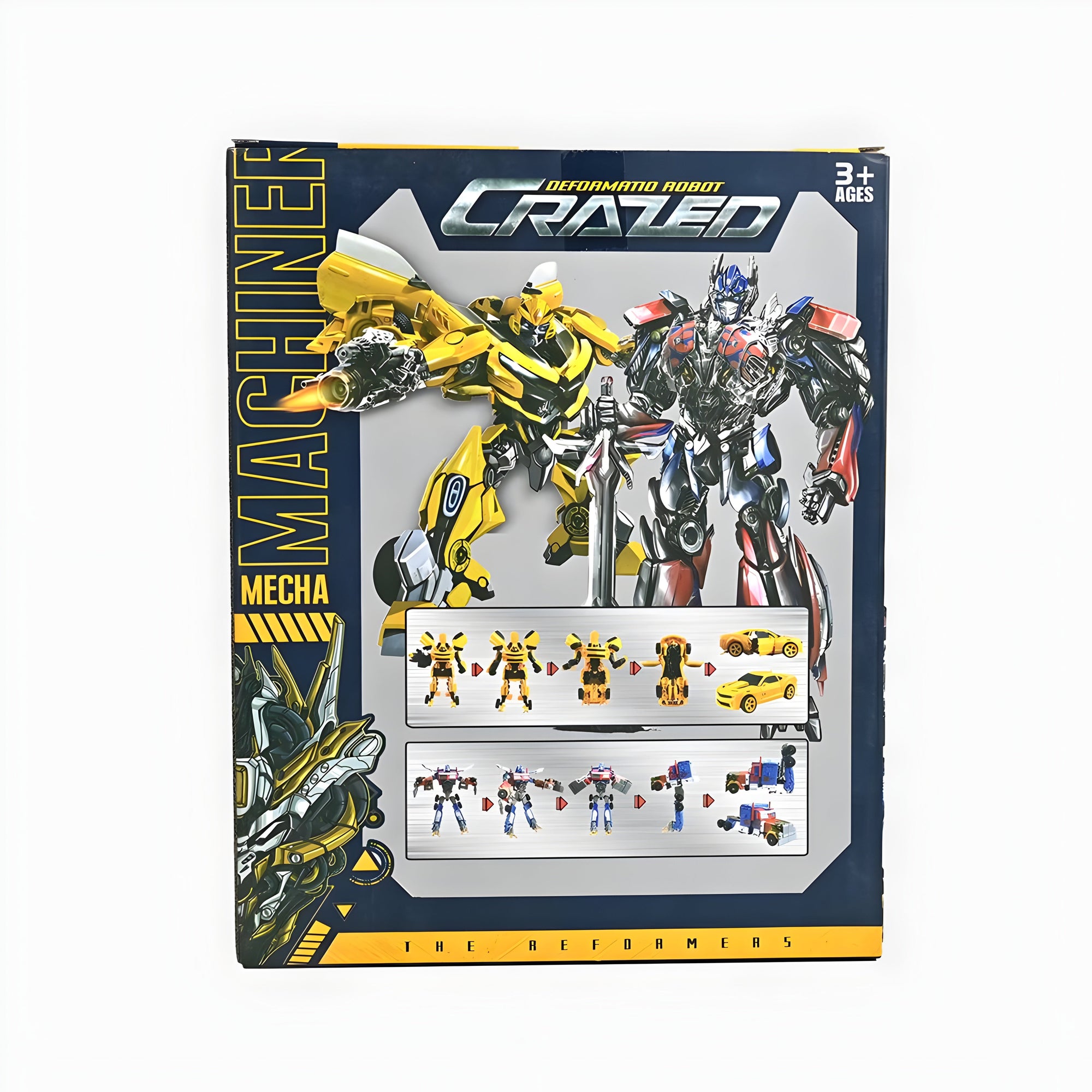 Transforming Robot Car Toy – 2-in-1 Car & Robot with Gun (No Batteries Needed)