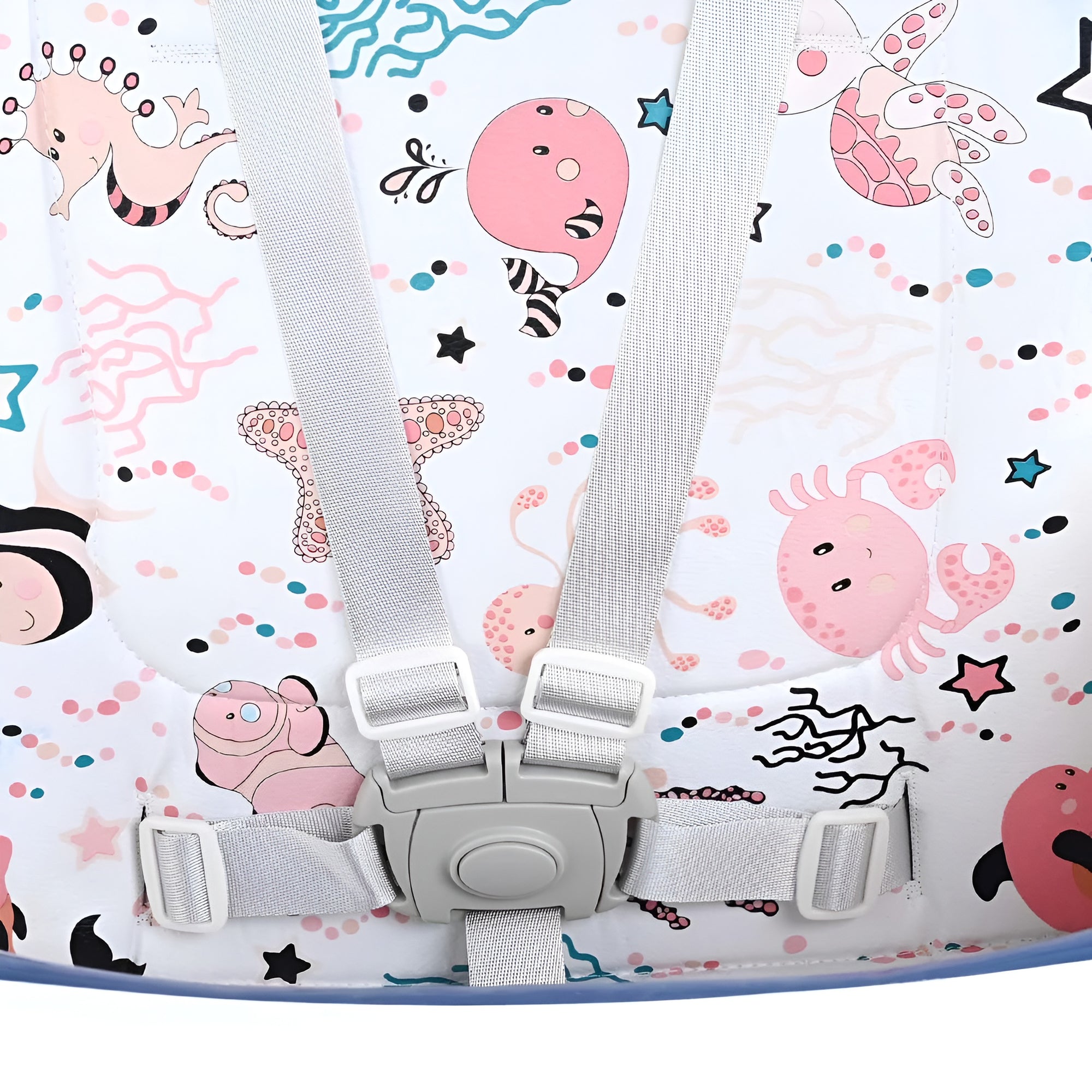 Adjustable Baby Feeding Chair with Double Tray – Foldable Baby Dining Chair