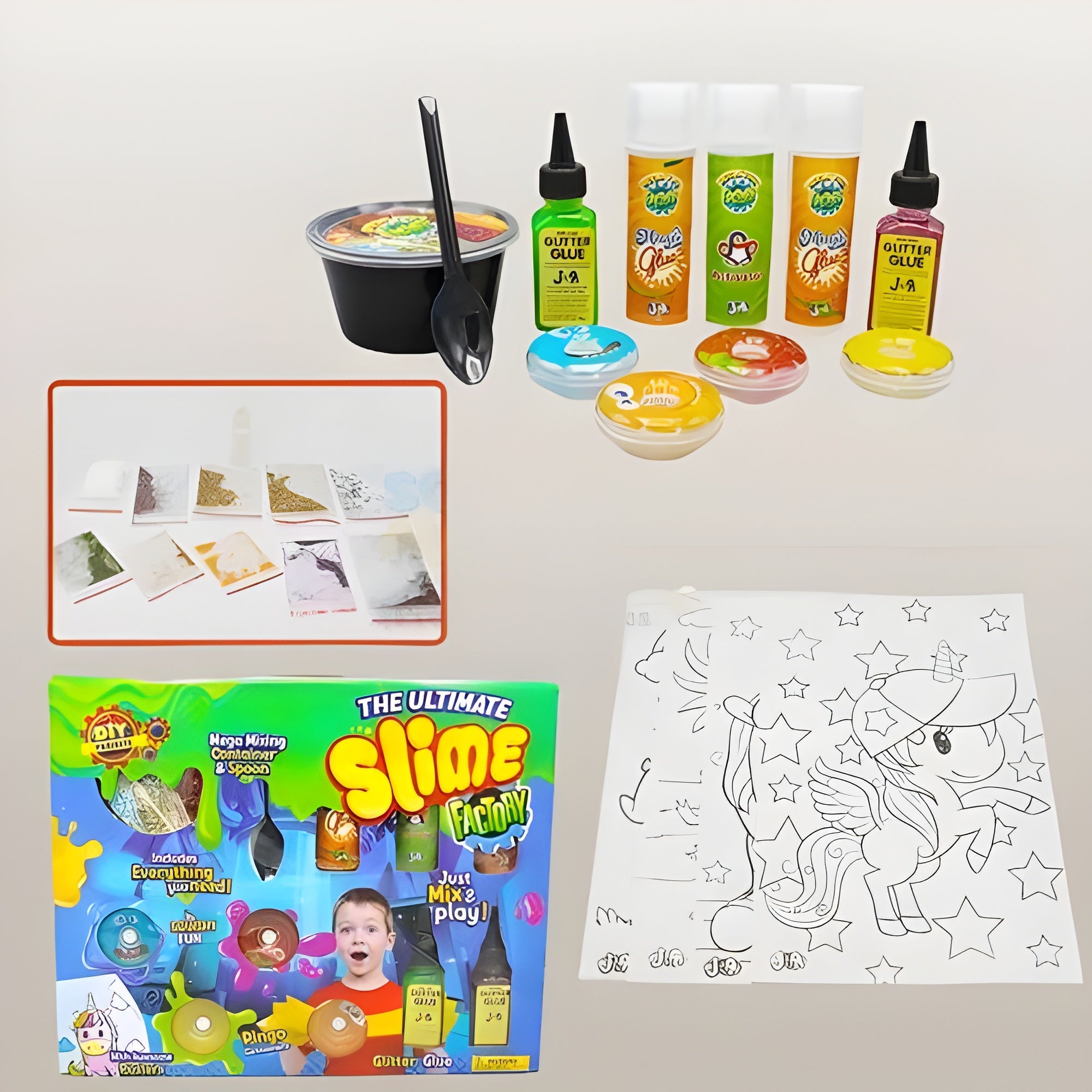 Ultimate Slime Kit with Spoon, Bowl, Magic & Glitter Glue – Complete DIY Slime Set for Kids