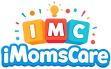 Colorful logo of iMomsCare on a white background