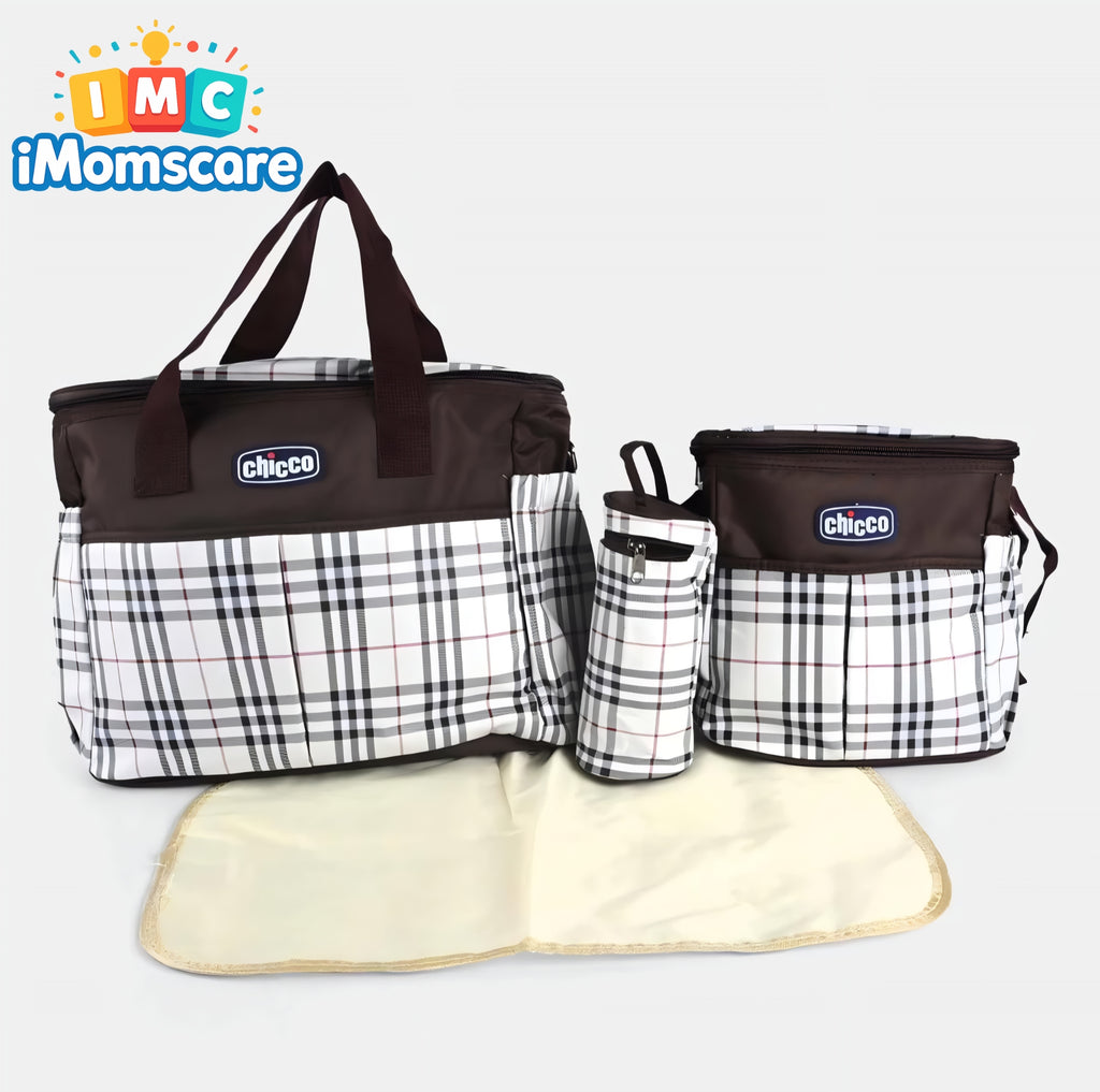 Mother Bag Baby Care | Premium Set 4PCS Checkered MB10