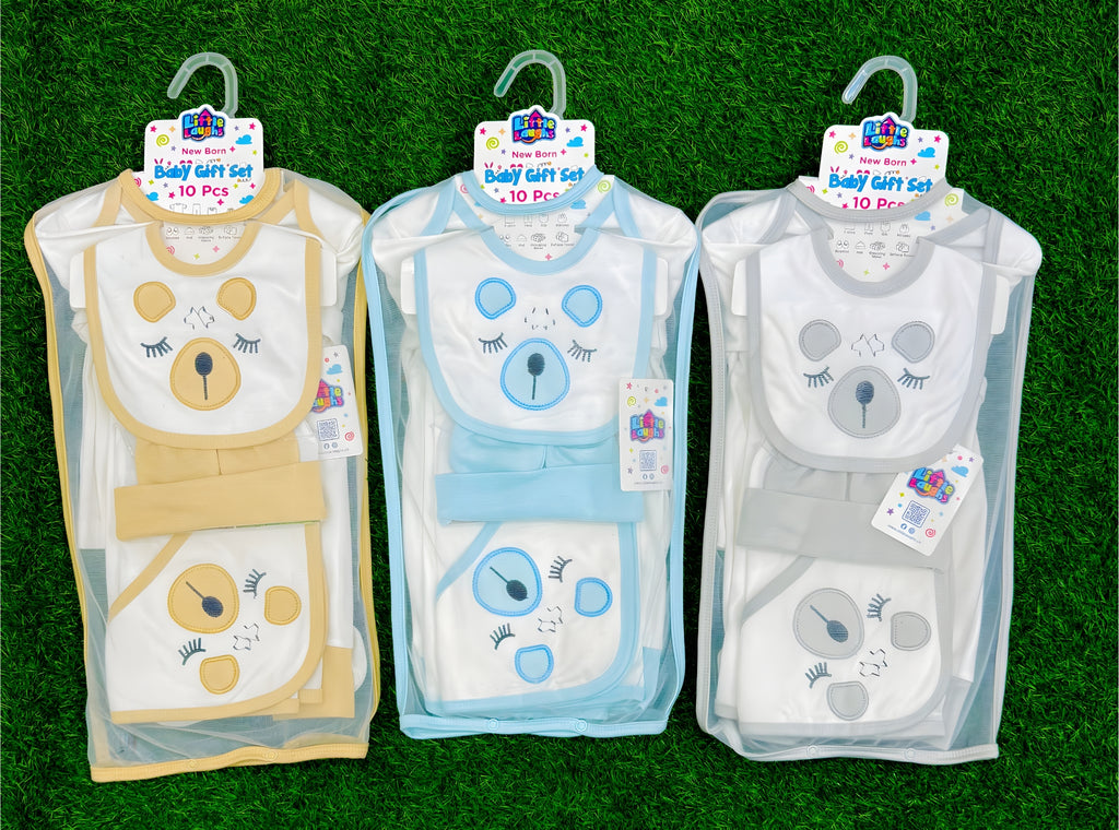 Baby Infant Starter Set 10Pcs Panda Skin | Blue Gift Set 0-3M