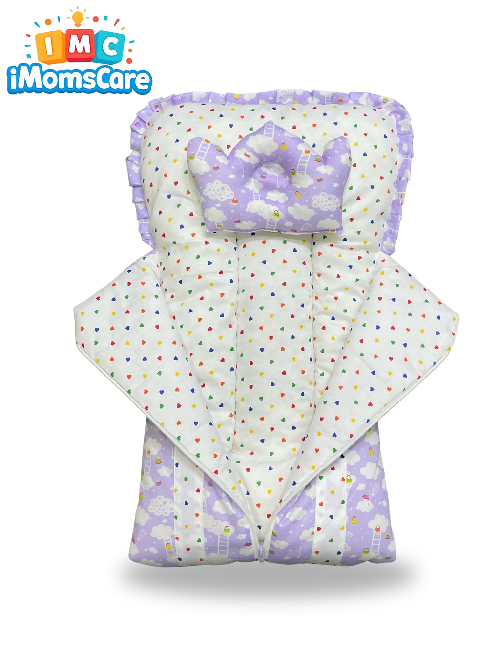Carry Nest With Headrest | Center Zip Open Purple - CN05