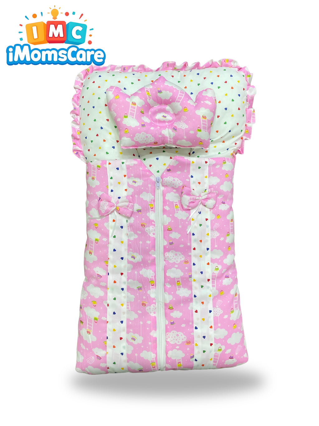 Carry Nest With Headrest | Center Zip Open Pink - CN06