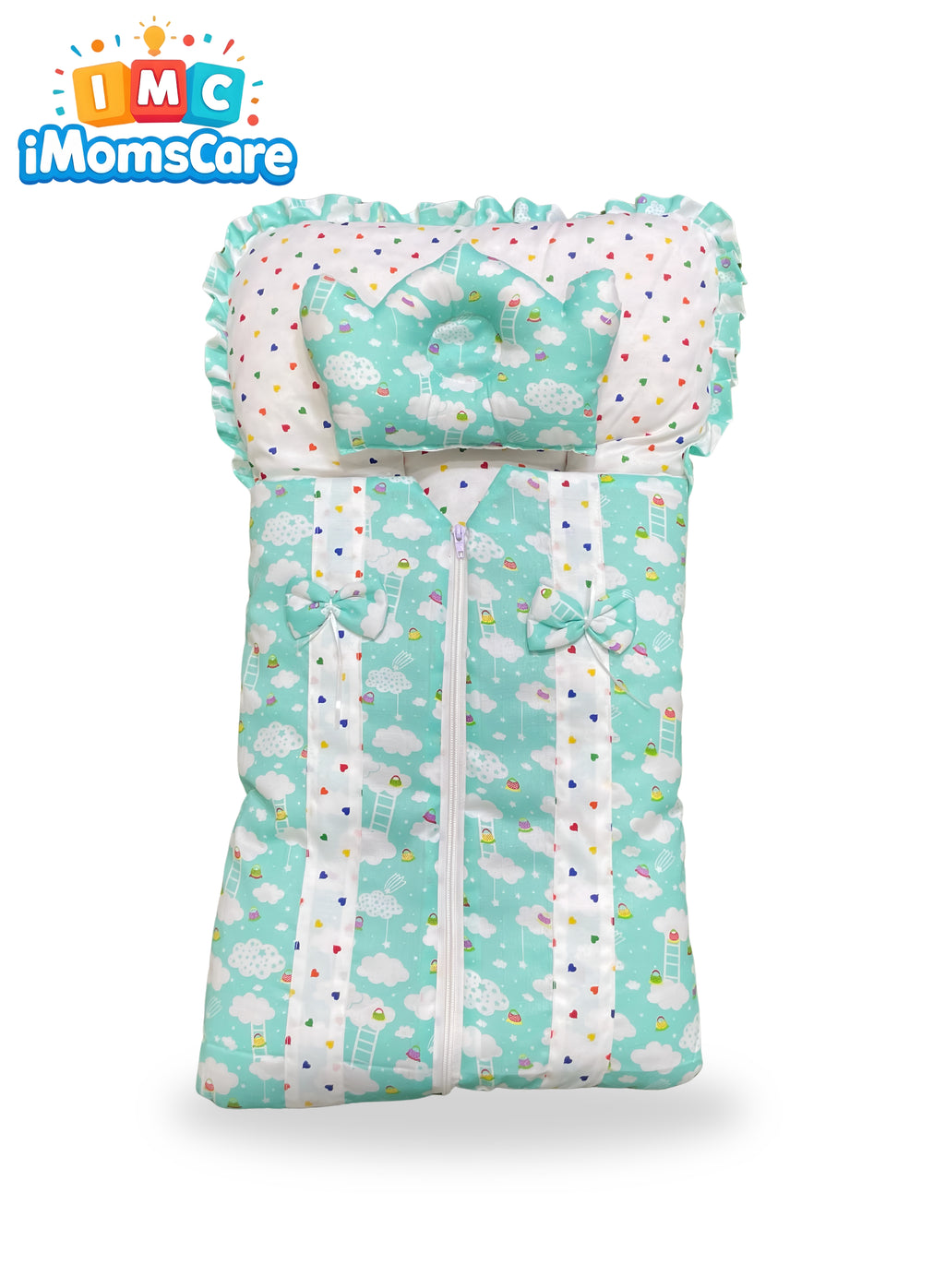 Carry Nest With Headrest | Center Zip Open Green - CN04