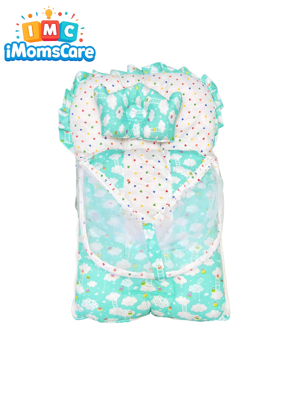 Carry Nest With Headrest | Center Zip Open Green - CN04