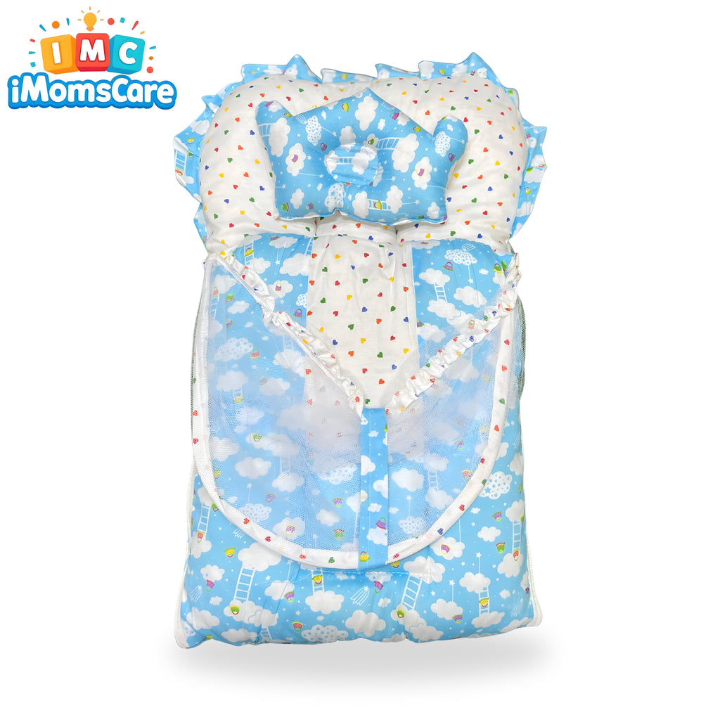 Carry Nest With Headrest | Center Zip Open Blue - CN03