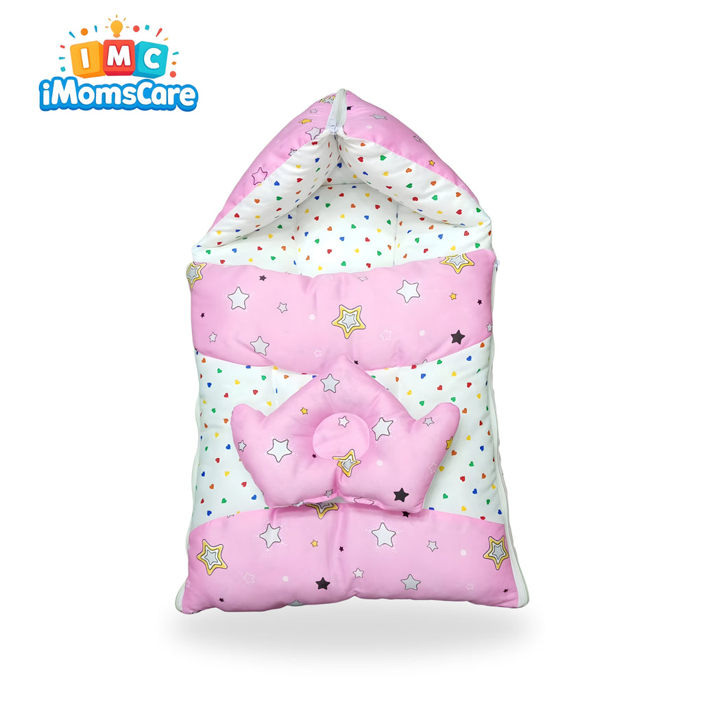 Carry Nest With Headrest | Side Zipper Open Hood Pink - CN07