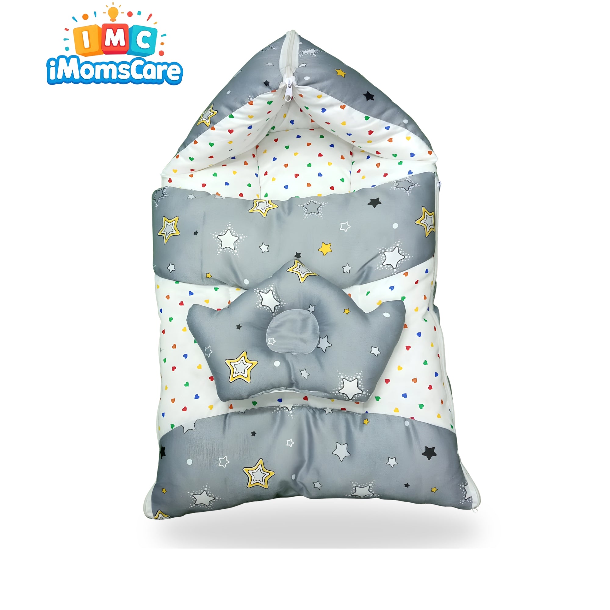 Carry Nest With Headrest | Side Zipper Open Hood Grey - CN08
