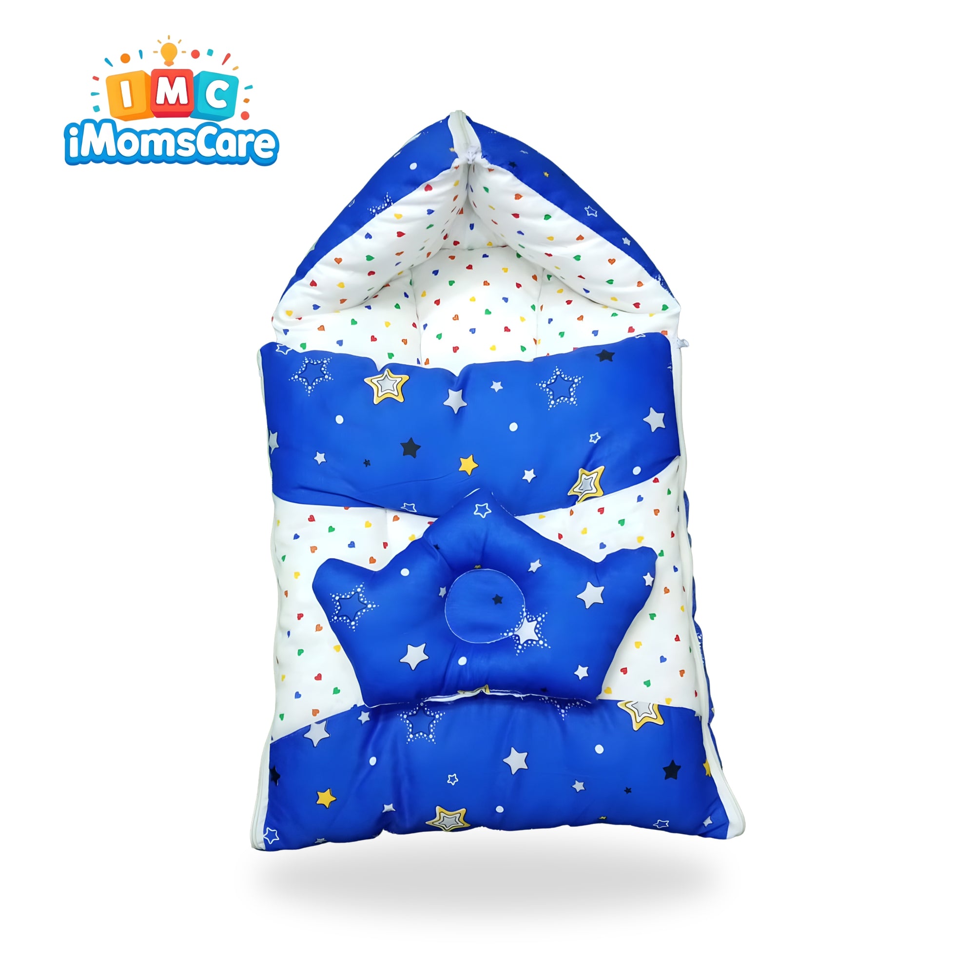 Carry Nest With Headrest | Side Zipper Open Hood Blue- CN09