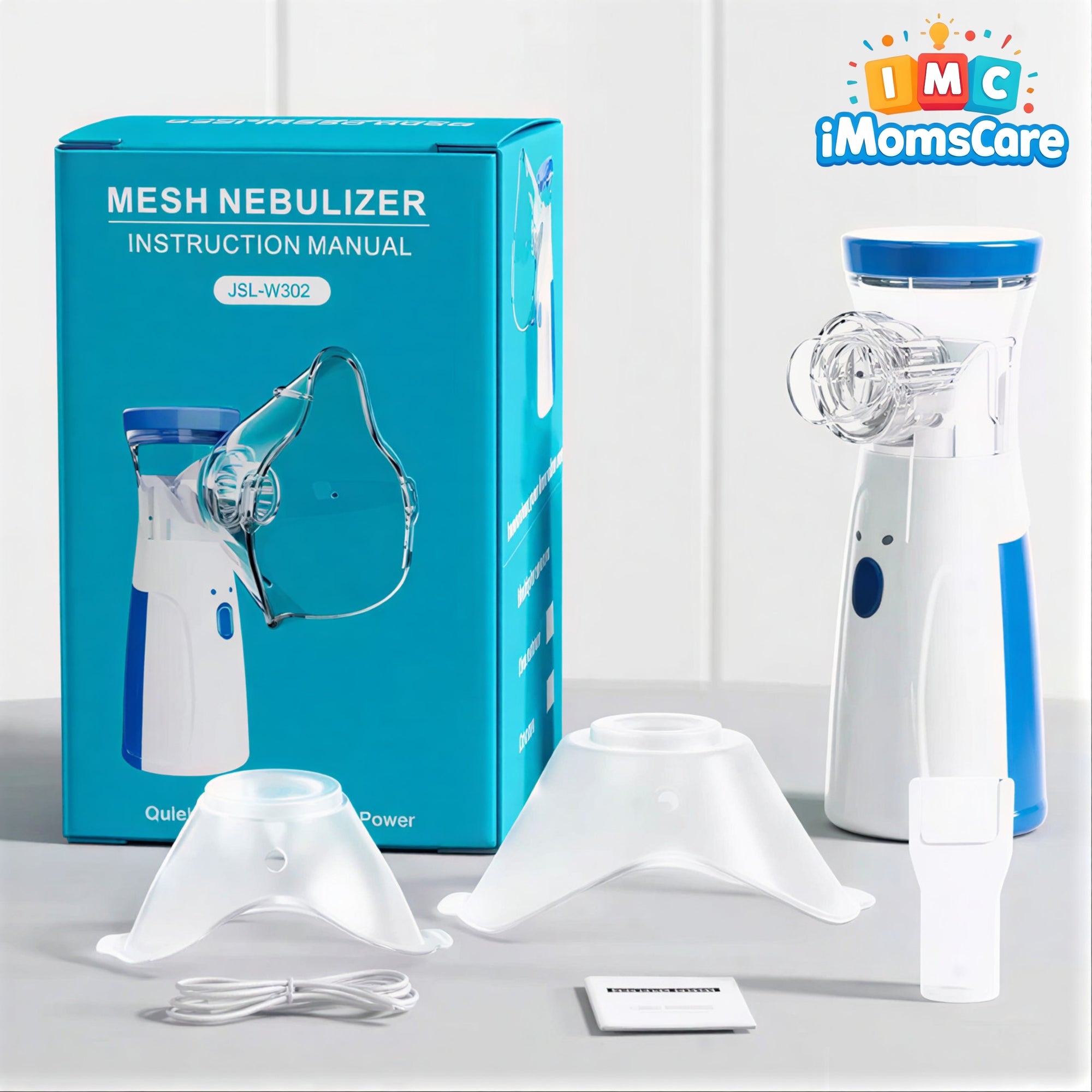 Portable Baby Nebulizer Machine for Kids & Adults – Quiet Mesh Inhaler with Mask | Home Respiratory Care
