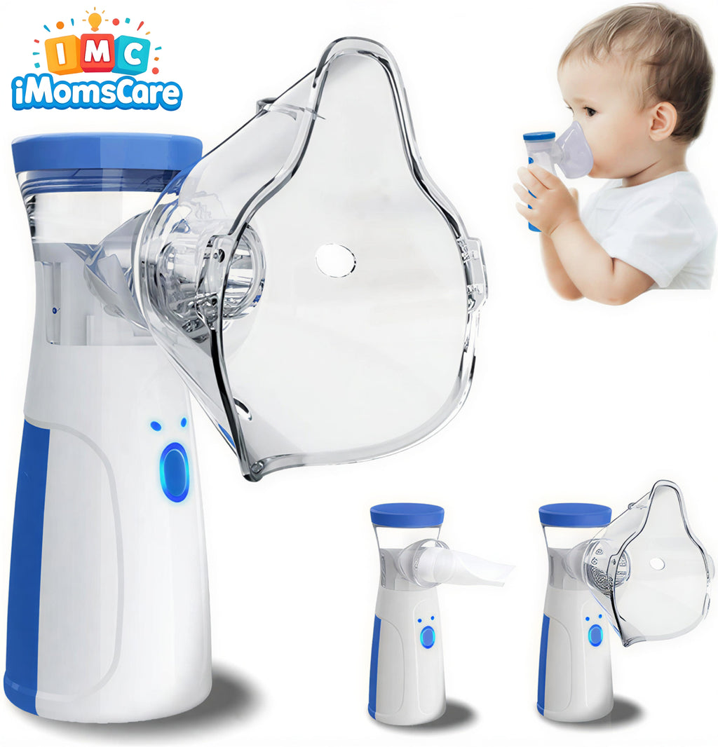 Portable Baby Nebulizer Machine for Kids & Adults – Quiet Mesh Inhaler with Mask | Home Respiratory Care