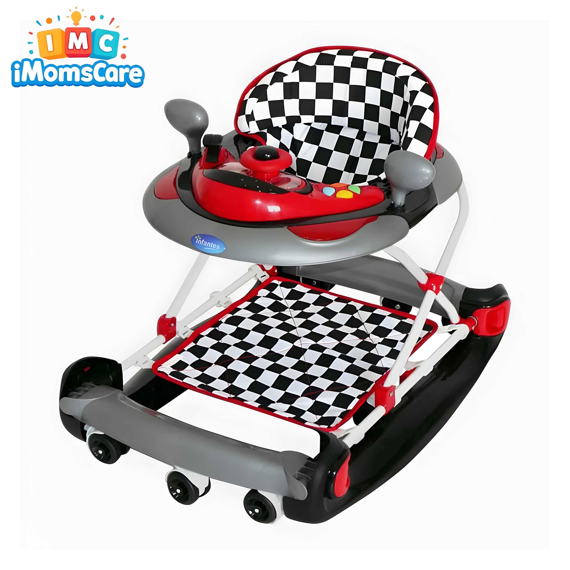 Baby Walker with Music Tray – Brand Infantes 8877 Red