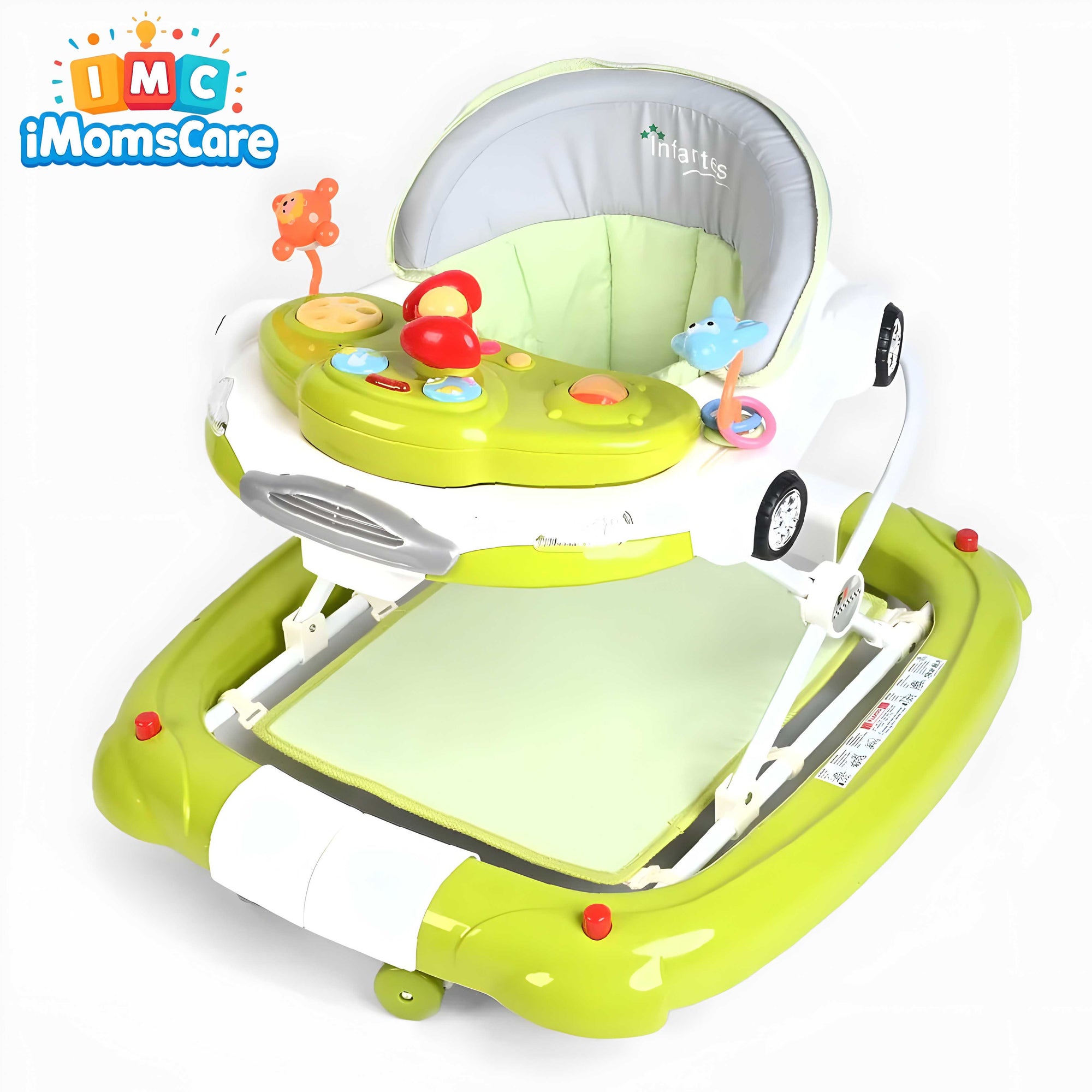 Baby Walker & Rocker 2-in-1 with Music & Lights | (6M+) Green