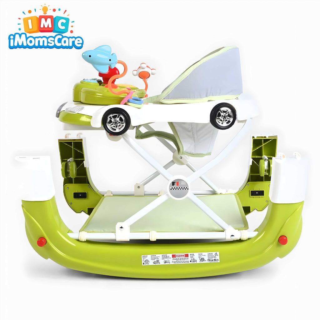 Baby Walker & Rocker 2-in-1 with Music & Lights | (6M+) Green