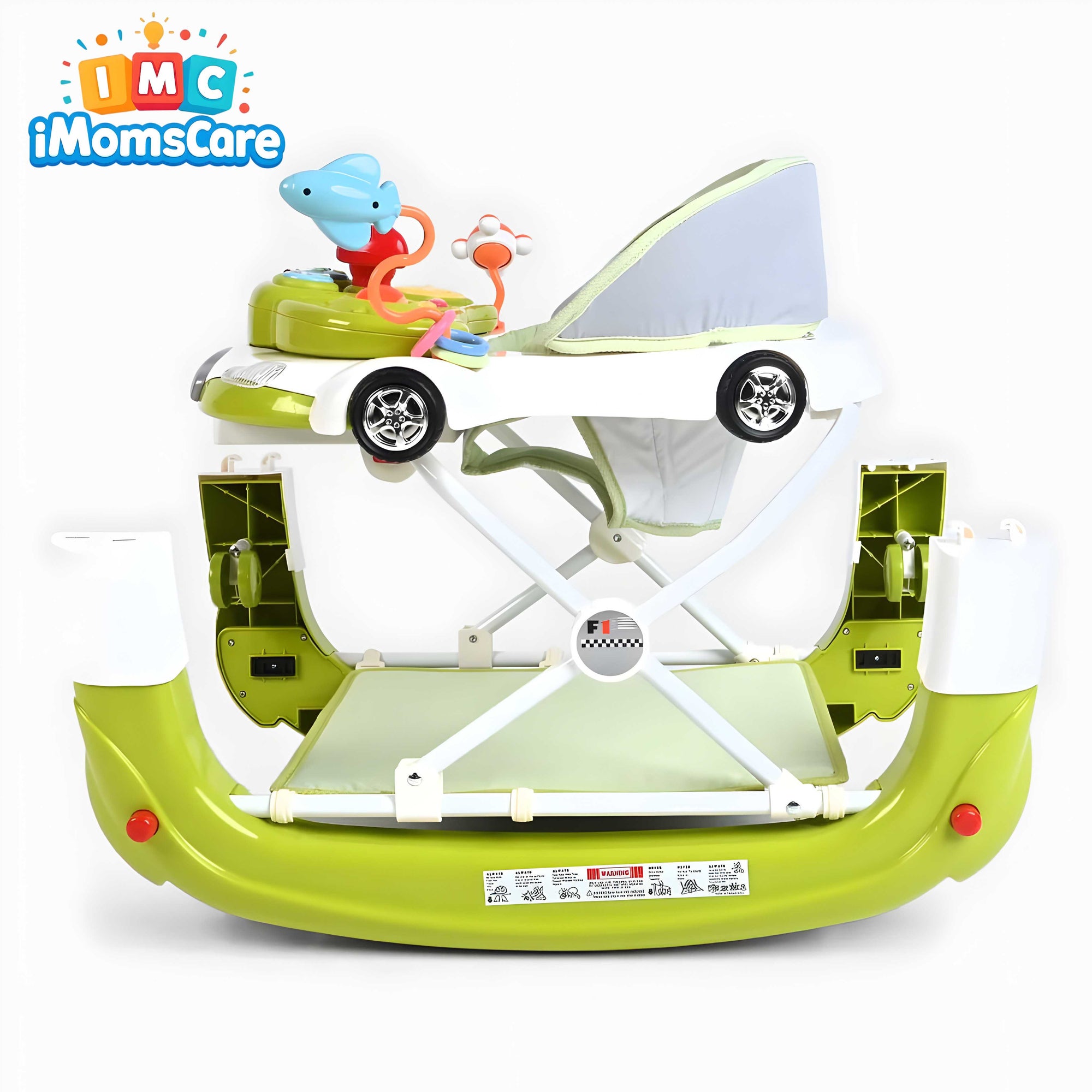 Baby Walker & Rocker 2-in-1 with Music & Lights | (6M+) Green