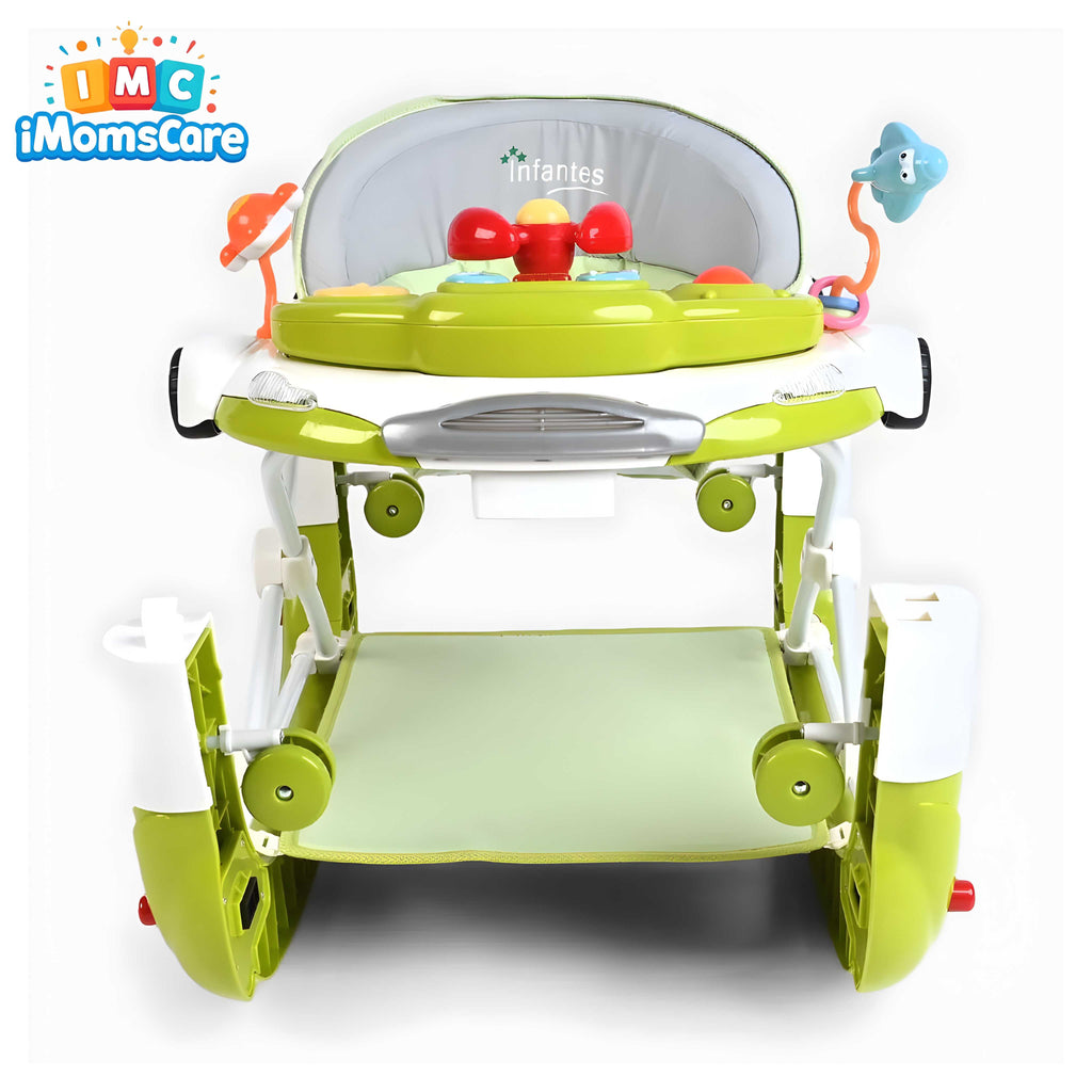 Baby Walker & Rocker 2-in-1 with Music & Lights | (6M+) Green