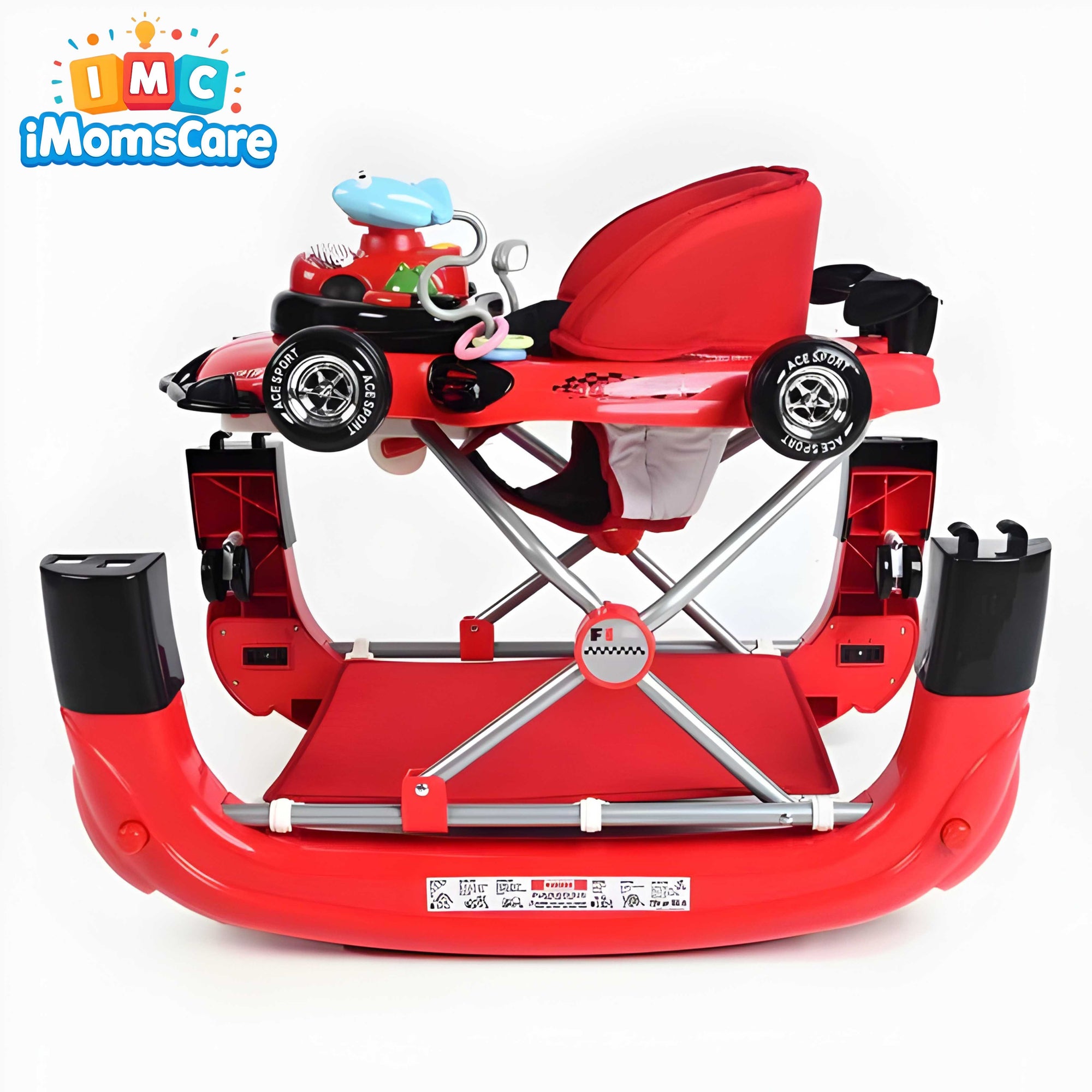 Baby Walker & Rocker 2-in-1 with Music & Lights | (6M+) 1085 Red