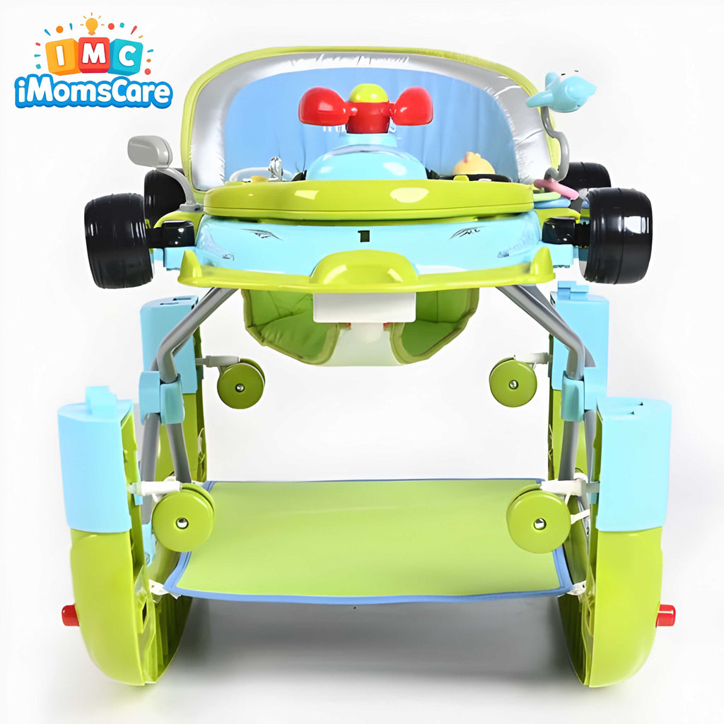 Baby Walker & Rocker 2-in-1 with Music & Lights | (6M+) 1085 Green Blue