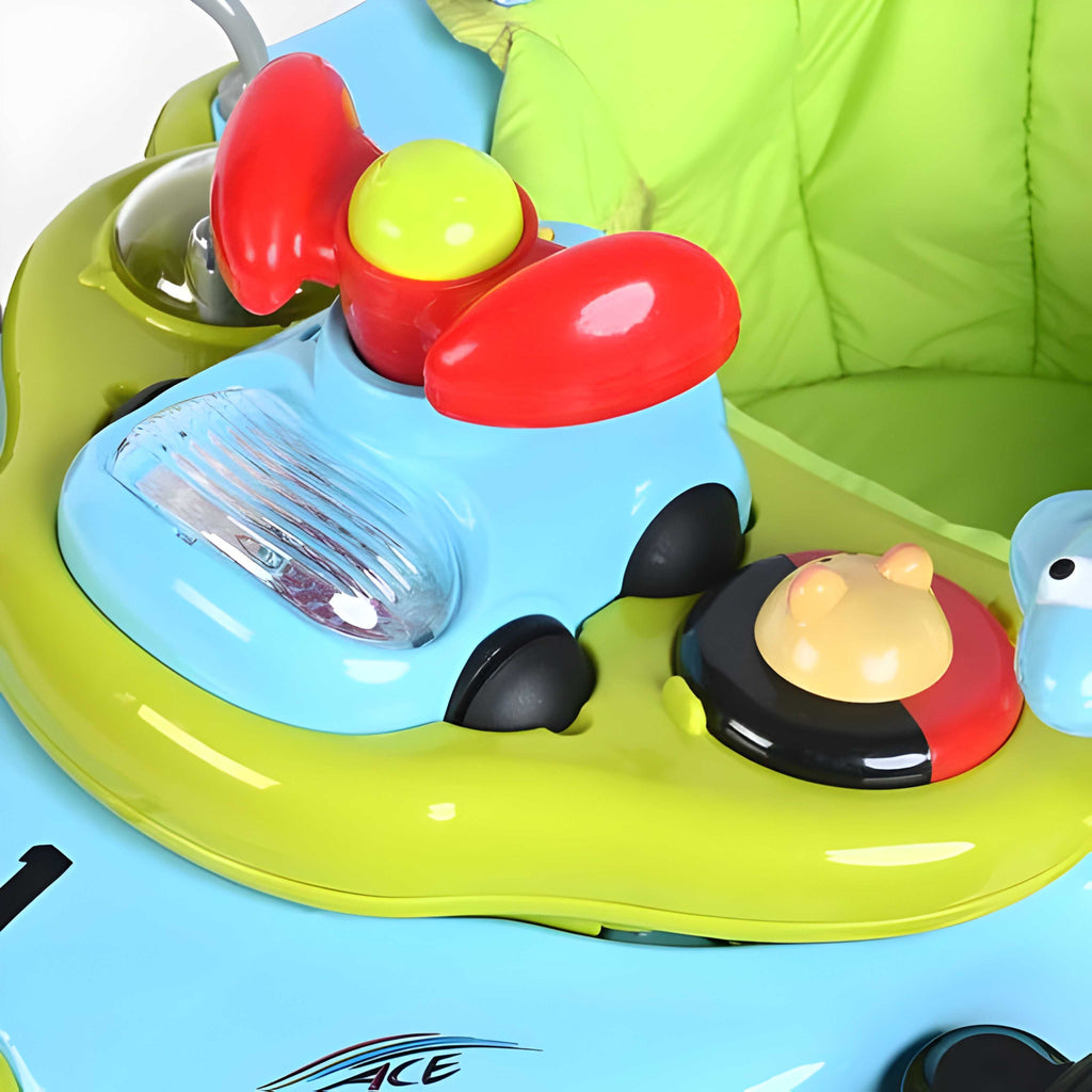 Baby Walker & Rocker 2-in-1 with Music & Lights | (6M+) 1085 Green Blue
