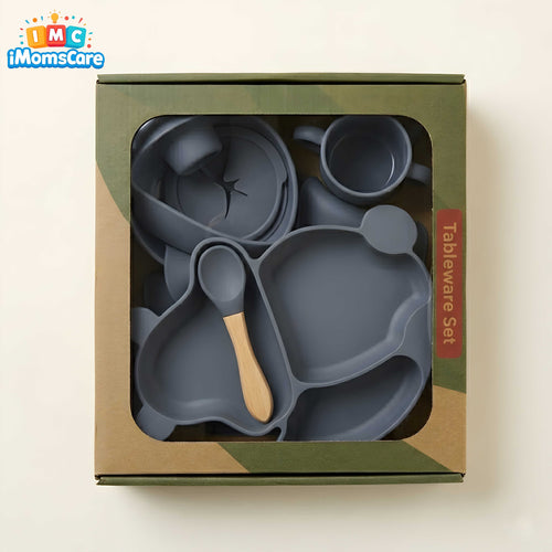 Silicone Baby Feeding Set 8PCS Navy | Best Price Best Quality