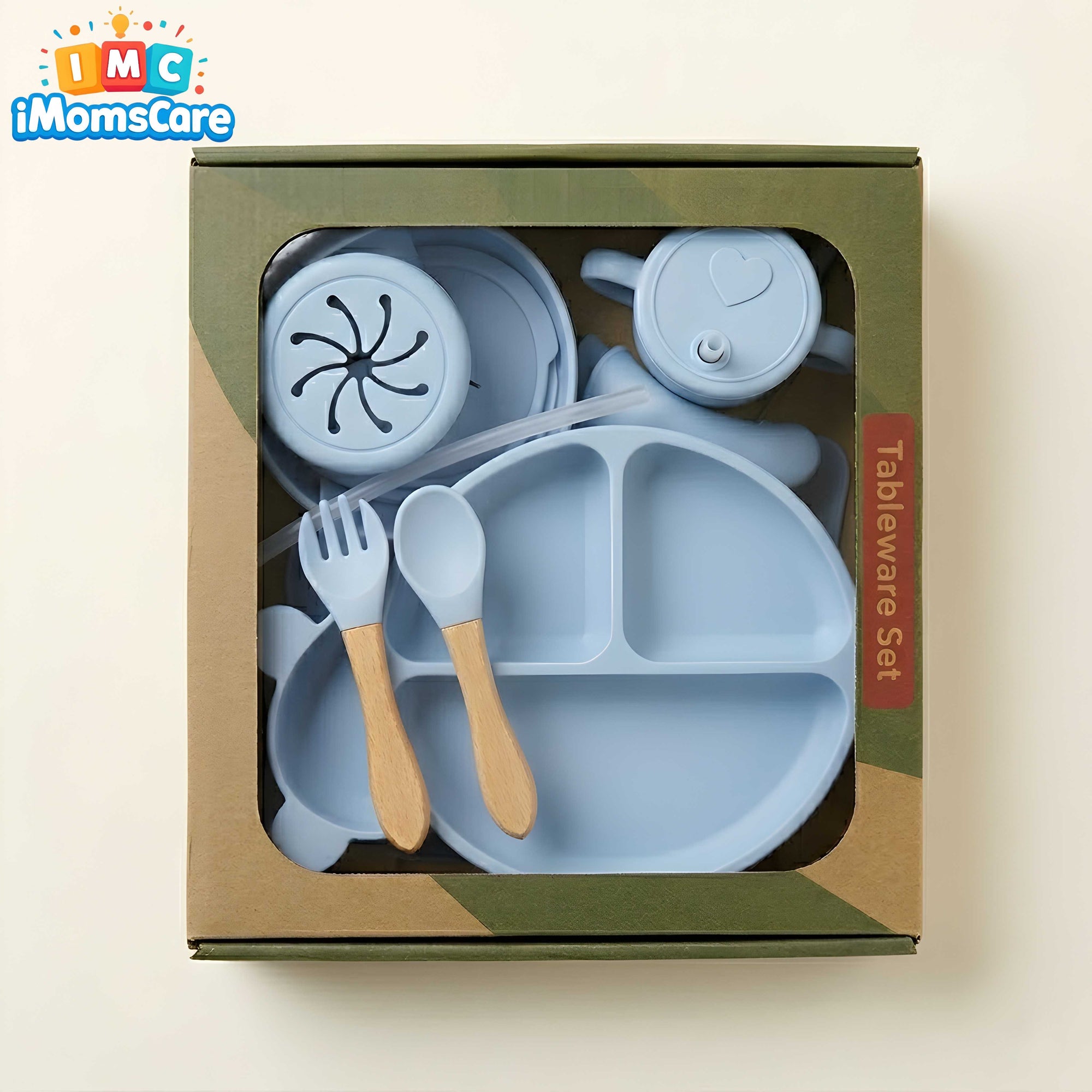 Silicone Baby Feeding Set 8PCS Blue | Best Price Best Quality