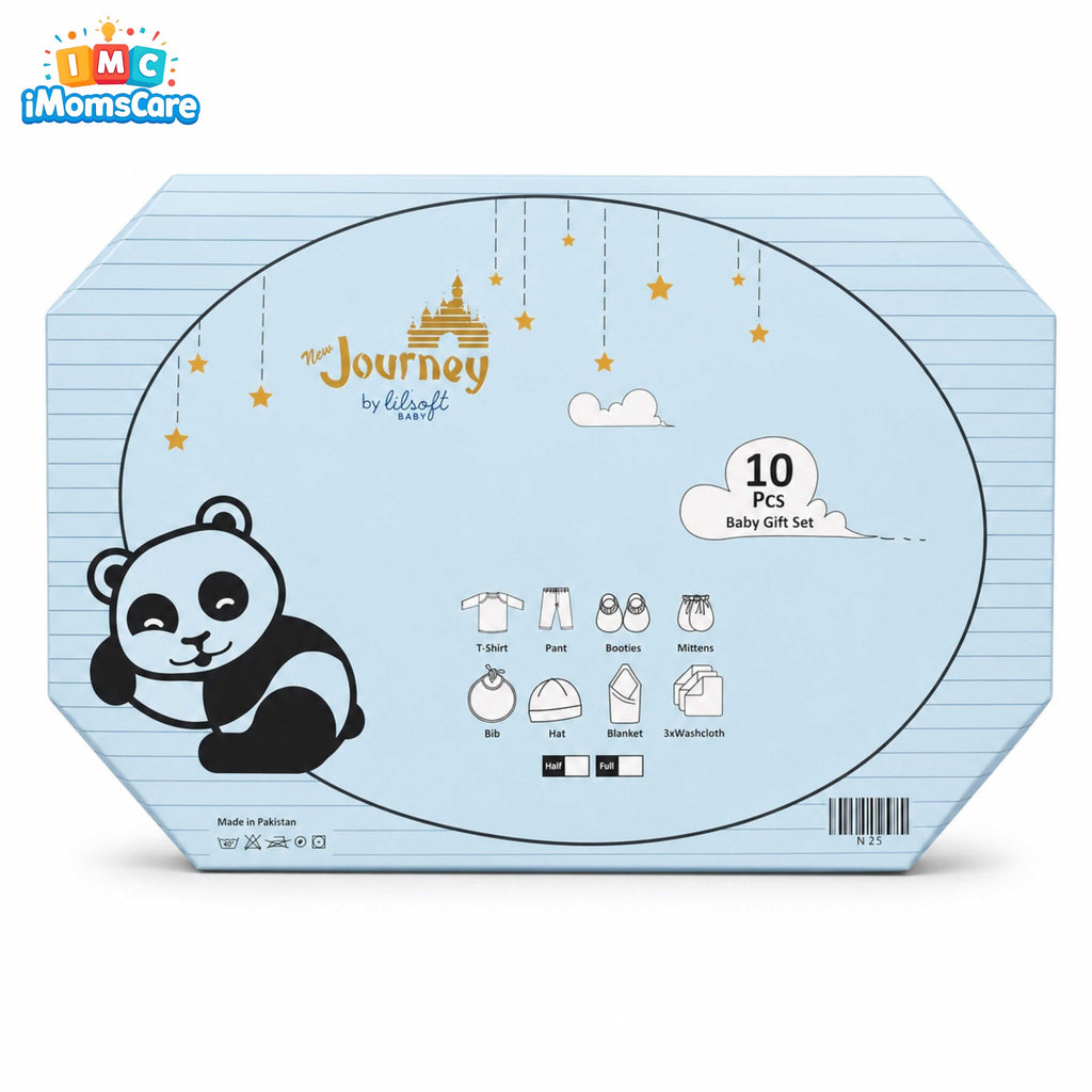 Baby 10 Piece Newborn Gift Set – Premium Cotton Baby Clothing Starter Kit