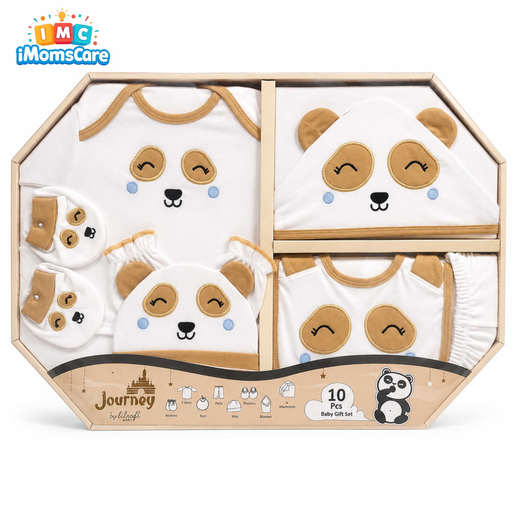 Baby 10 Piece Newborn Gift Set – Premium Cotton Baby Clothing Starter Kit
