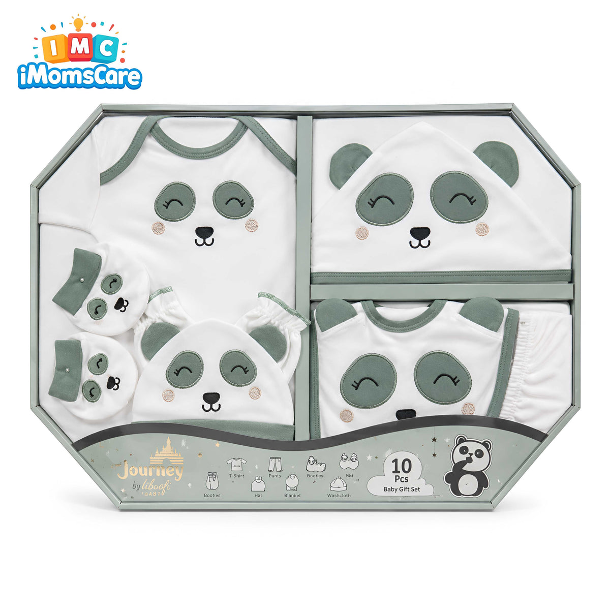 Baby 10 Piece Newborn Gift Set – Premium Cotton Baby Clothing Starter Kit