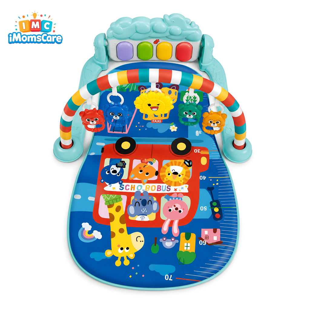 Baby Piano Activity Mat – Kick & Play Gym with Hanging Rattles | JY-15 Multi