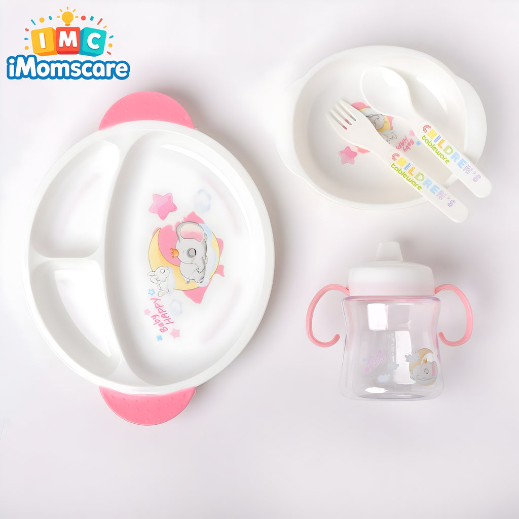 Baby Tableware Feeding Set - 913-Pink