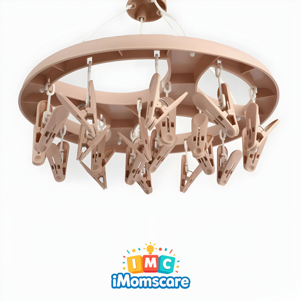 Washed Infant Cloth Hanger 20 Clips Set | Ordin HC02