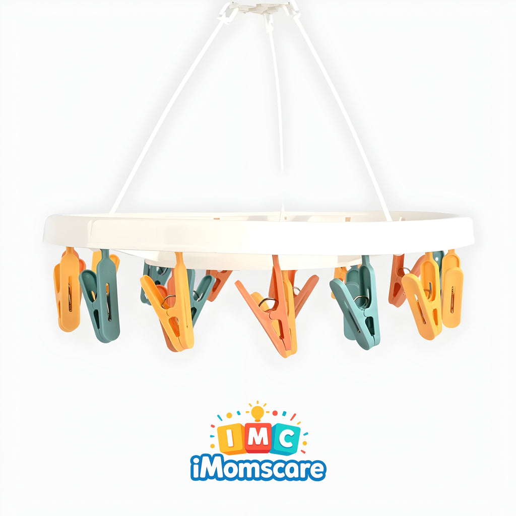 Washed Infant Cloth Hanger Clips Set | Colourful