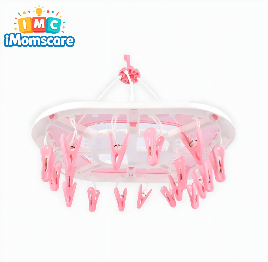 Washed Infant Cloth Hanger 18 Clips Set | Ordin HC07