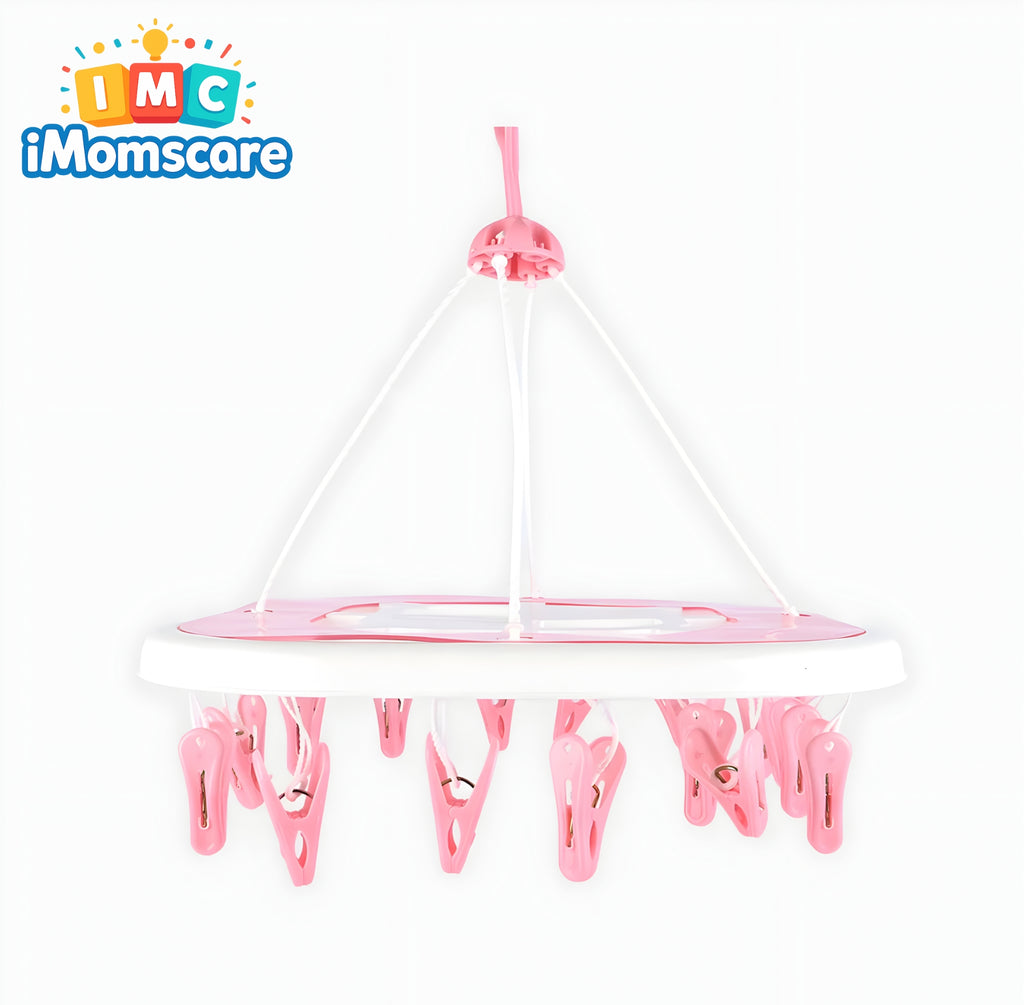 Washed Infant Cloth Hanger 18 Clips Set | Ordin HC07
