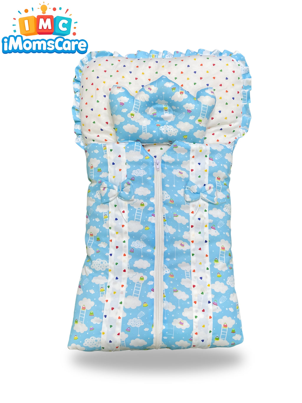 Carry Nest With Headrest | Center Zip Open Blue - CN03