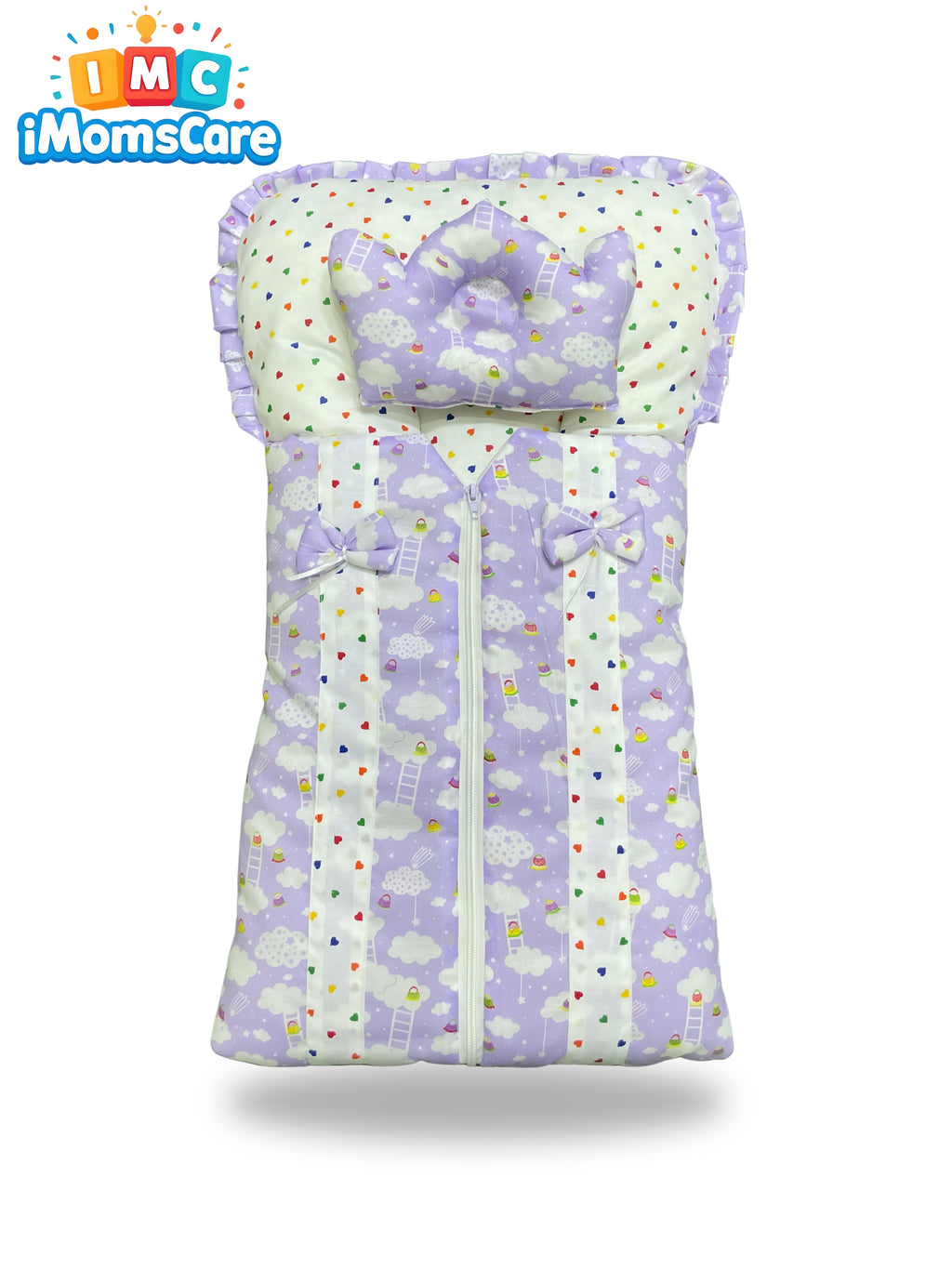 Carry Nest With Headrest | Center Zip Open Purple - CN05