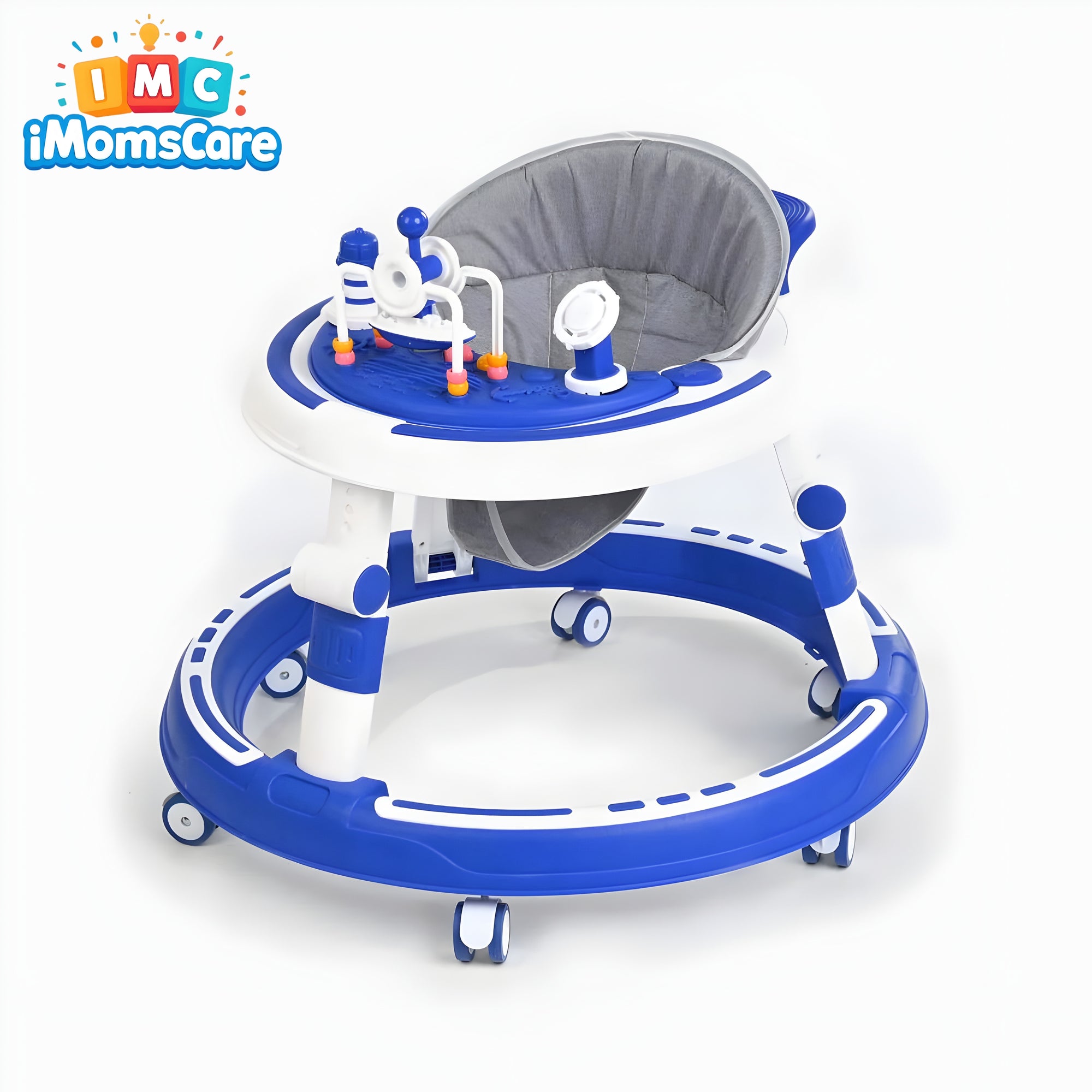 Baby Walker with Music & Adjustable Height –  Rounded Foldable