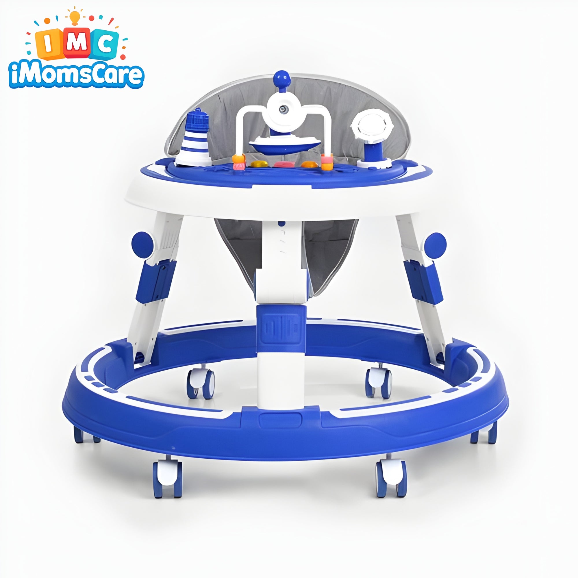 Baby Walker with Music & Adjustable Height –  Rounded Foldable