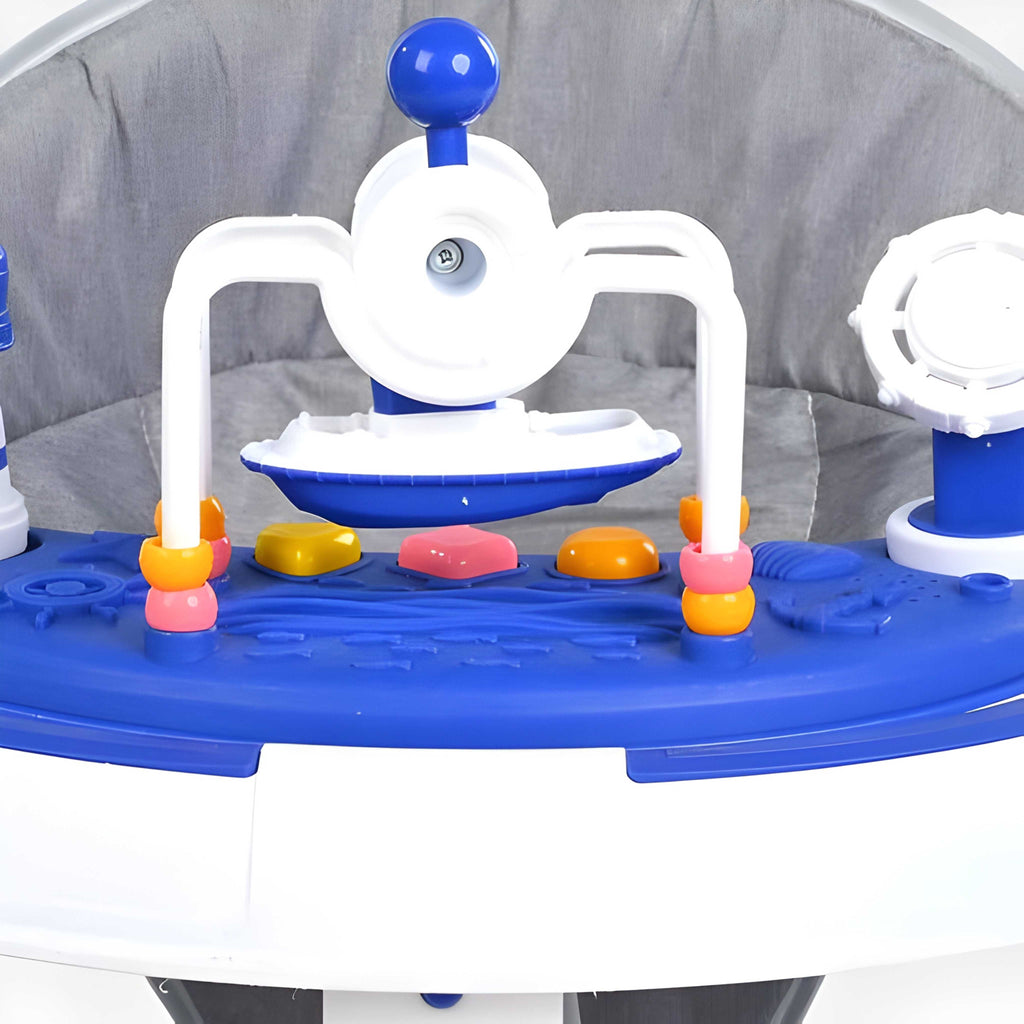 Baby Walker with Music & Adjustable Height –  Rounded Foldable
