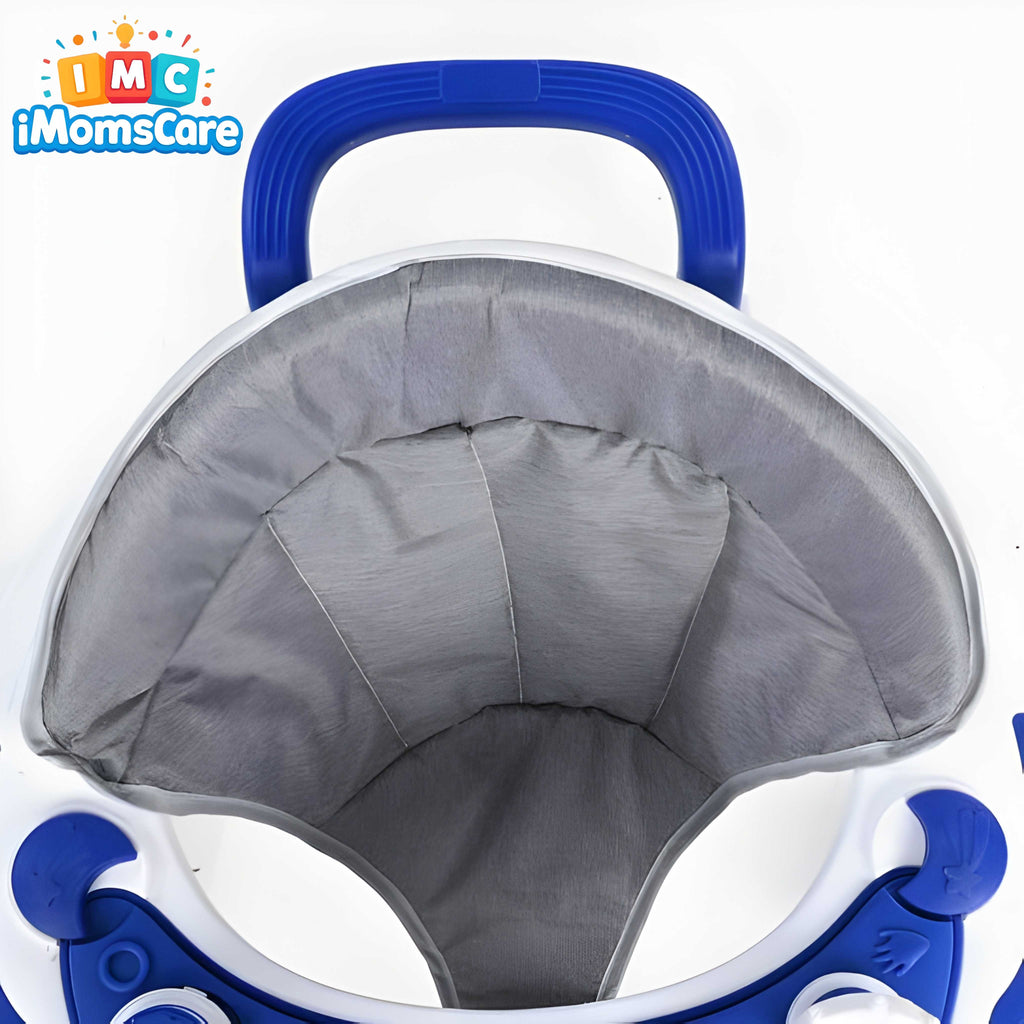 Baby Walker with Music & Adjustable Height –  Rounded Foldable