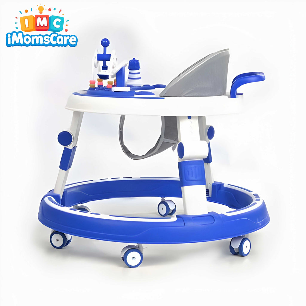 Baby Walker with Music & Adjustable Height –  Rounded Foldable