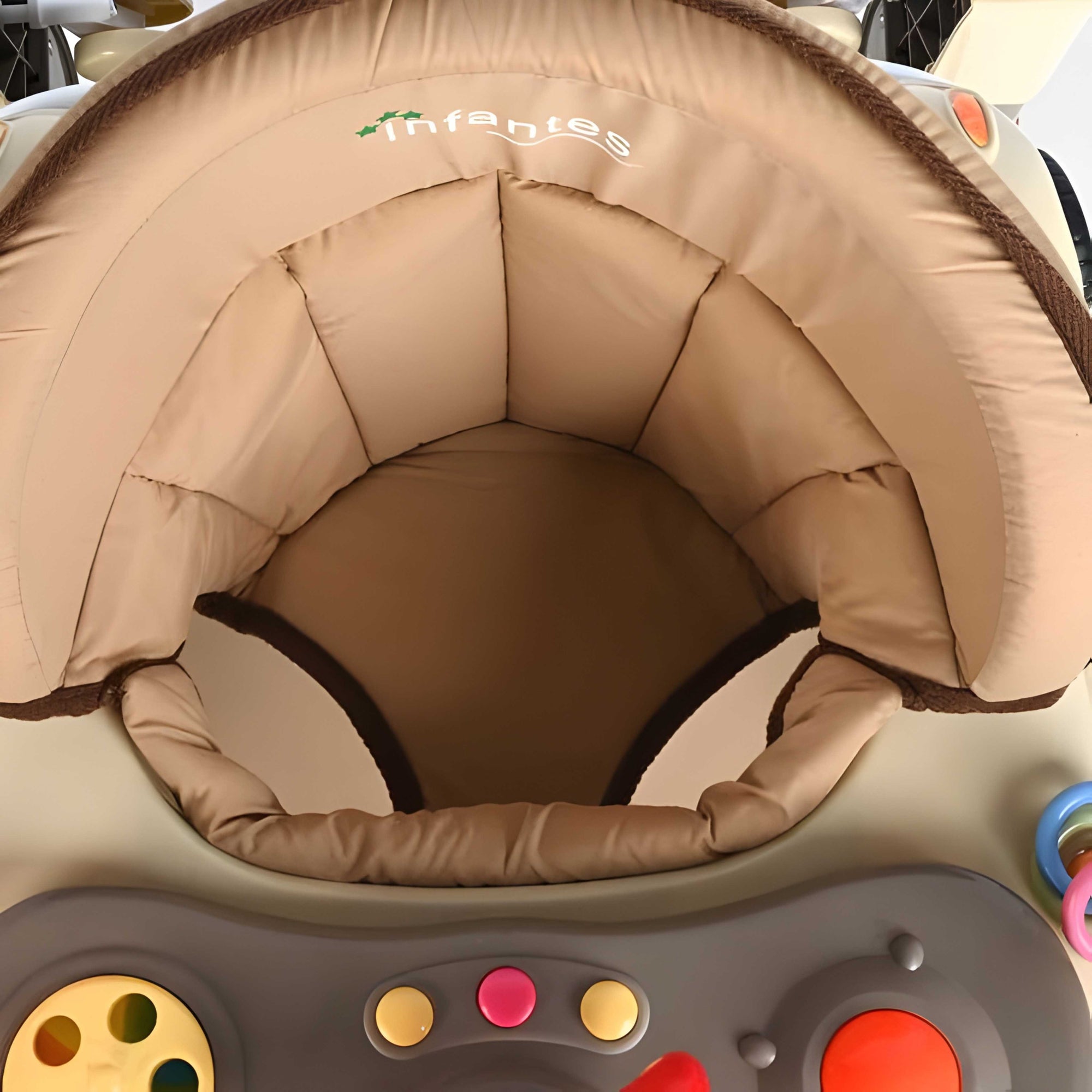 Baby Walker & Rocker 2-in-1 with Music & Lights | (6M+) Beige